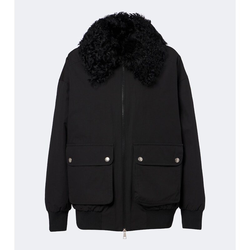 Moncler Rougequeue shearling-trimmed down jacket