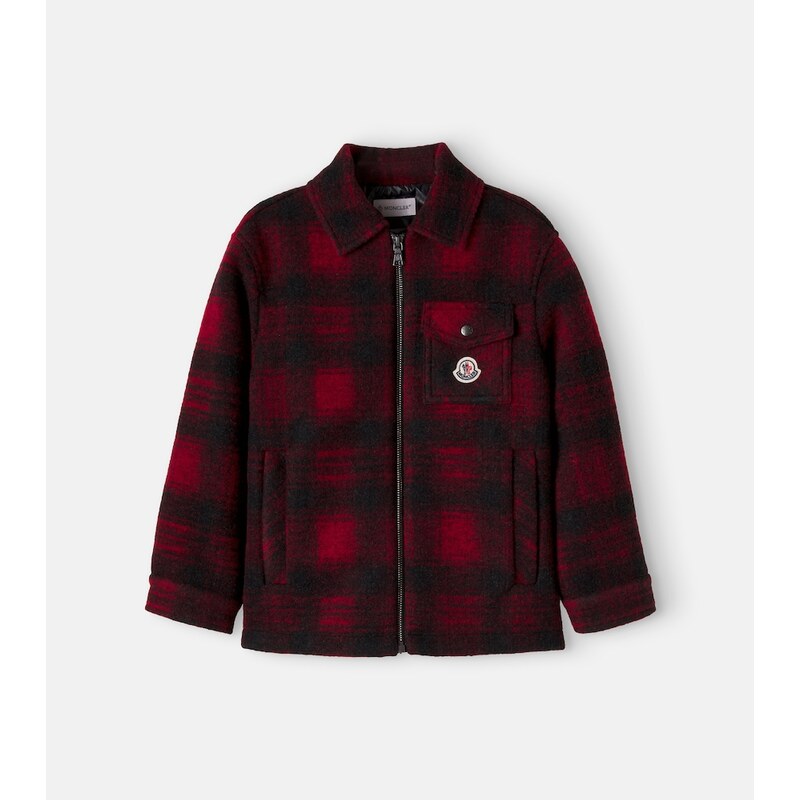 Dětská chlapecká bunda Moncler Enfant v červeném kachničkovém motivu