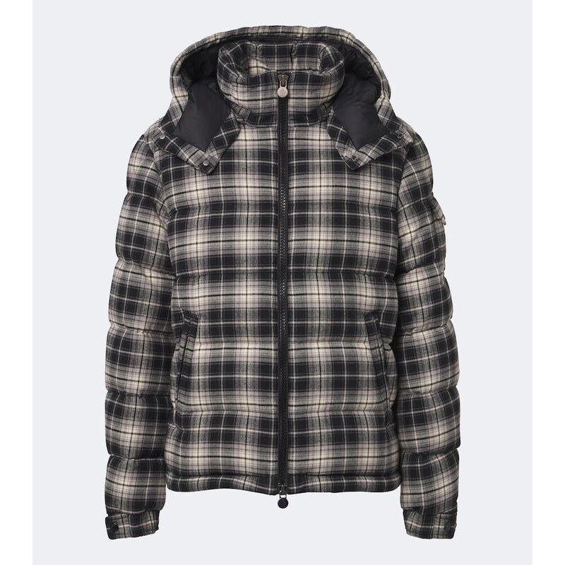 Moncler Airor checked cotton flannel down jacket