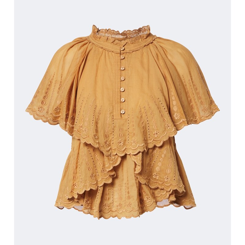 Marant Etoile Lorna embroidered cotton top