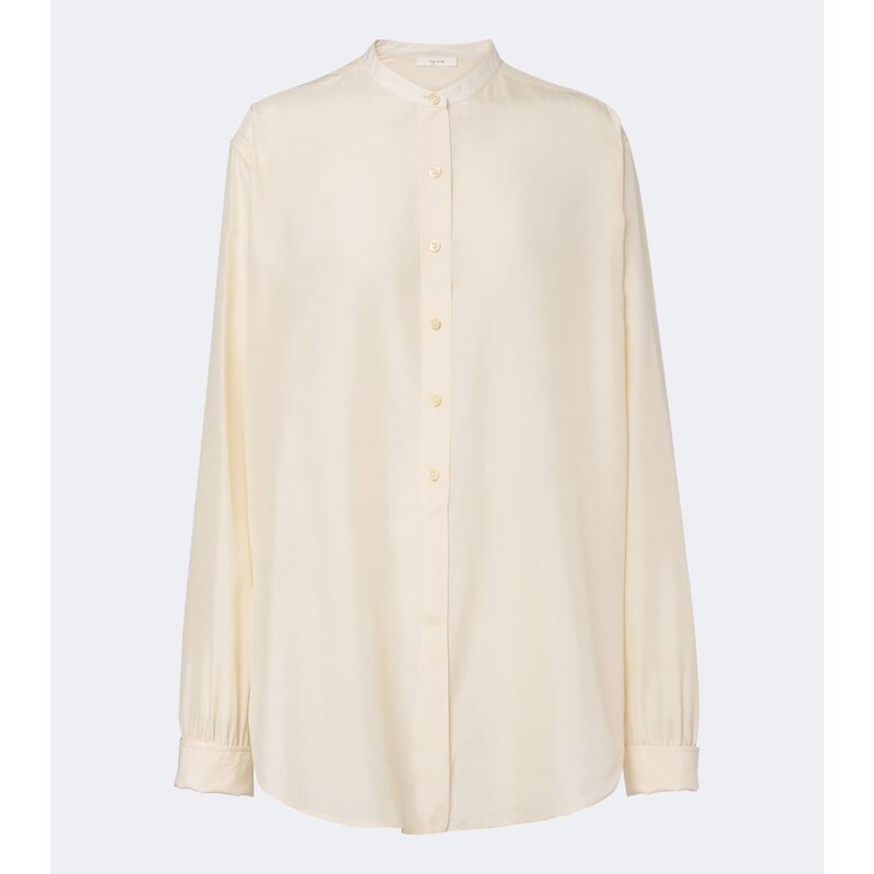 The Row Lula silk satin shirt