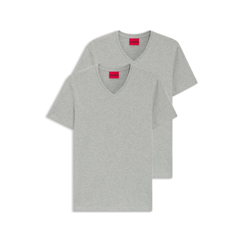 HUGO Two-pack of V-neck T-shirts in stretch cotton