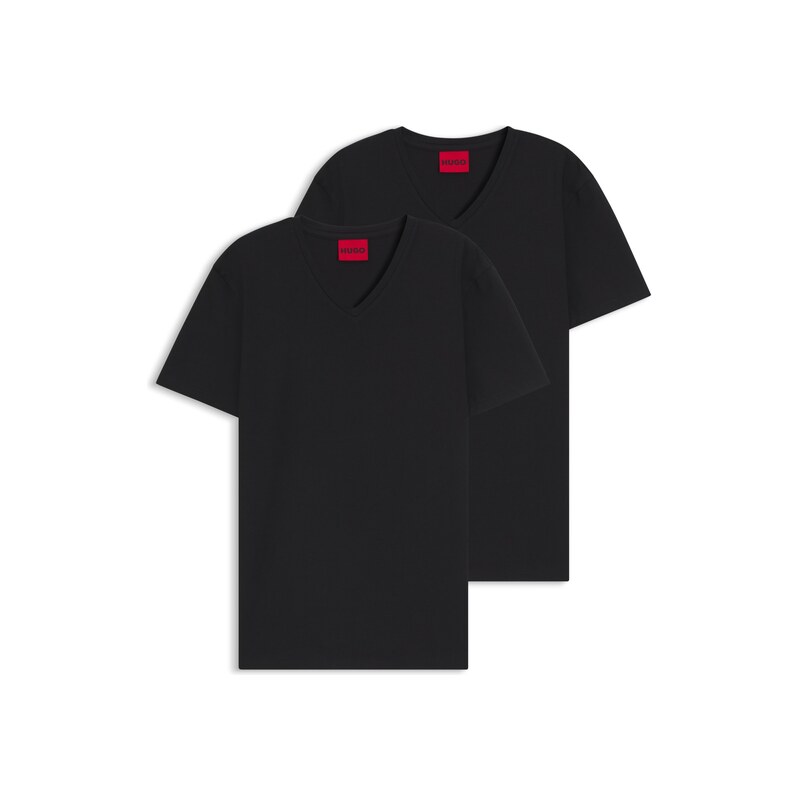 HUGO Two-pack of V-neck T-shirts in stretch cotton