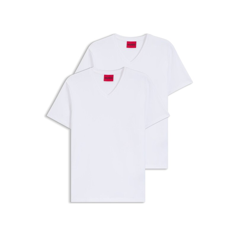 HUGO Two-pack of V-neck T-shirts in stretch cotton