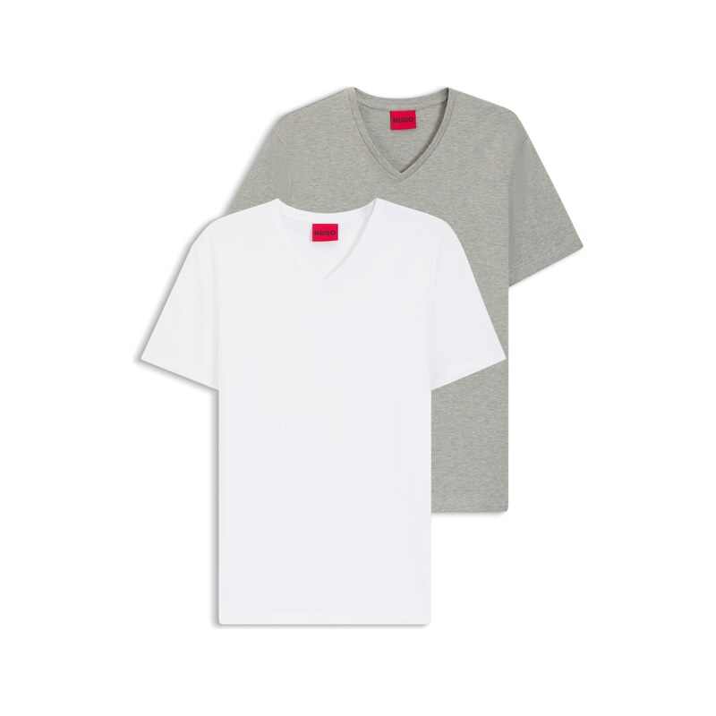 HUGO Two-pack of V-neck T-shirts in stretch cotton