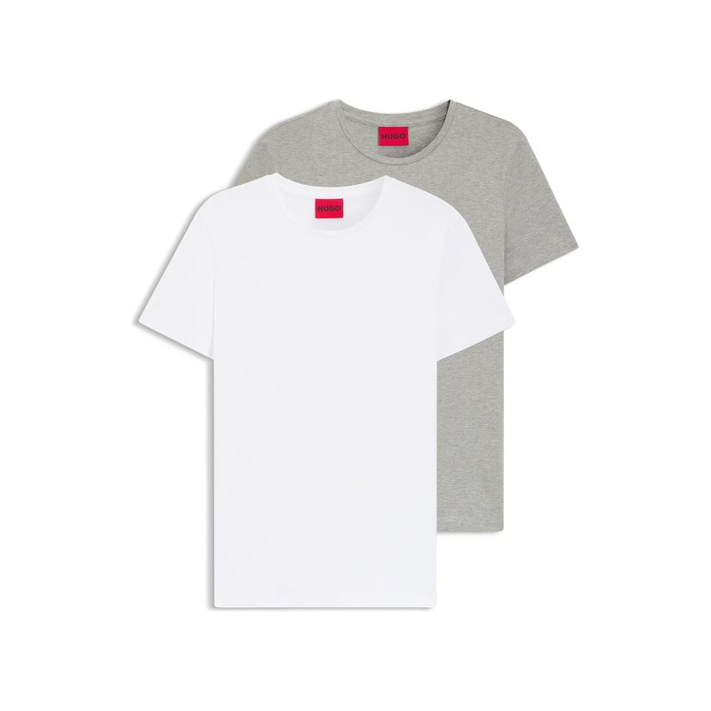 HUGO Two-pack of slim-fit T-shirts in stretch cotton
