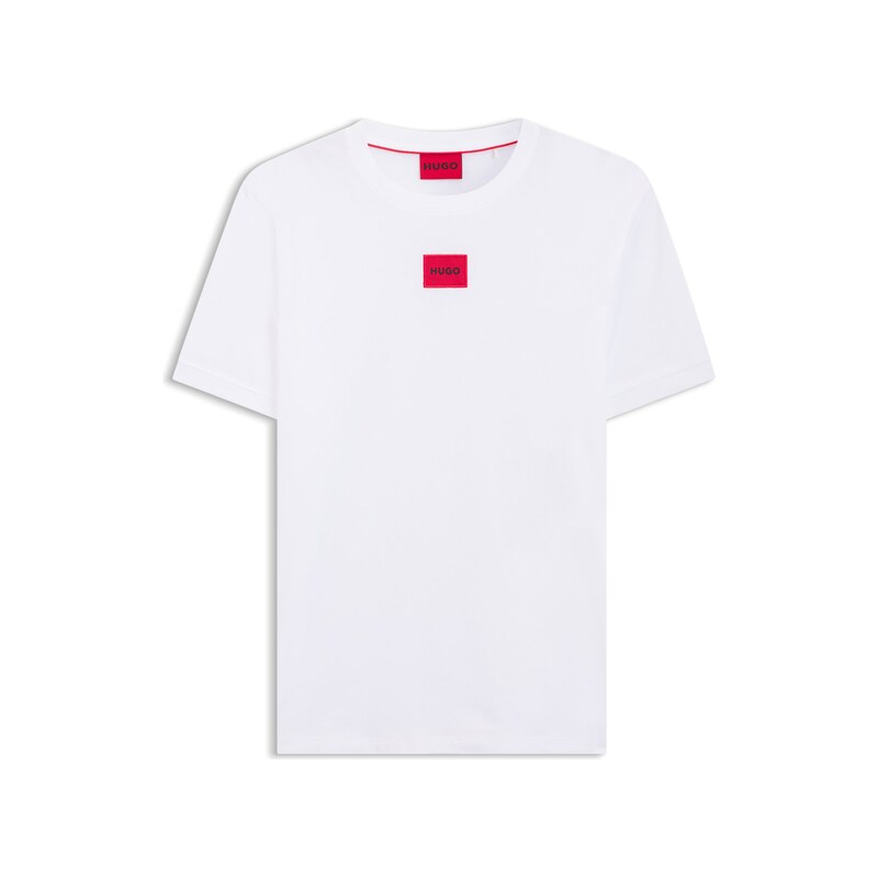 HUGO Cotton-jersey T-shirt with logo label