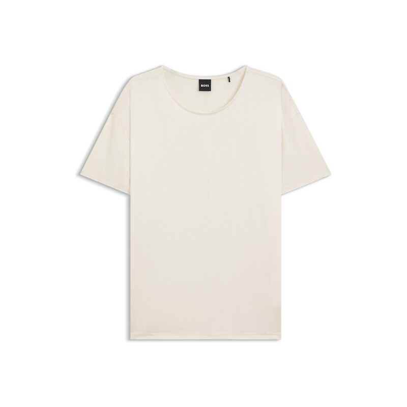 BOSS Regular-fit T-shirt with stretch-silk front