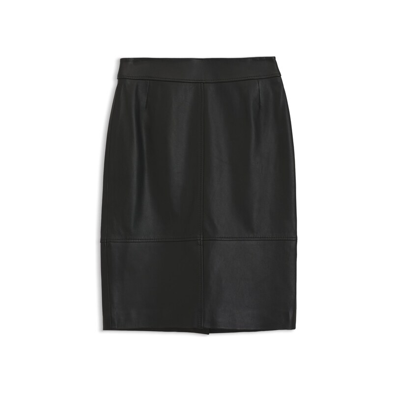 BOSS Slim-fit pencil skirt in smooth leather