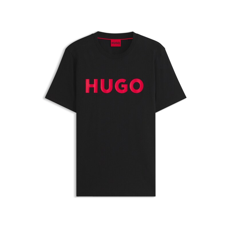 HUGO Cotton-jersey T-shirt with logo print