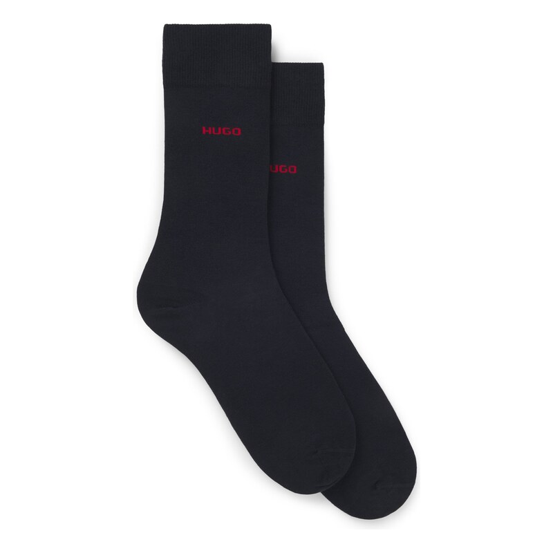 HUGO Two-pack of regular-length logo socks