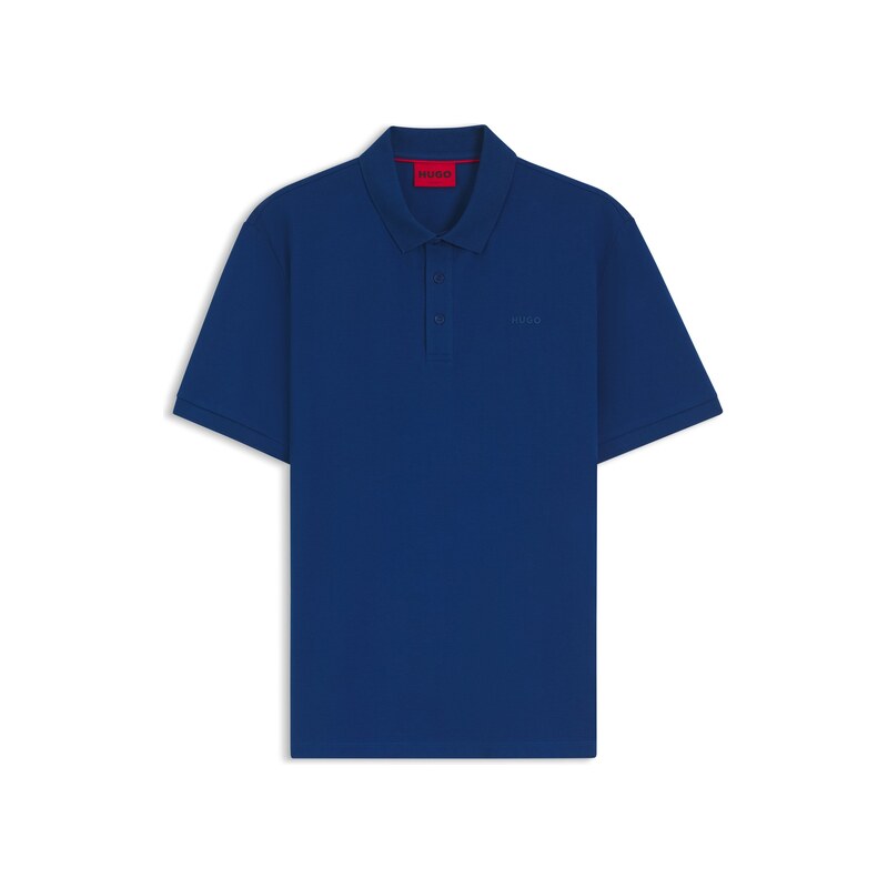 HUGO Cotton-piqué polo shirt with logo print