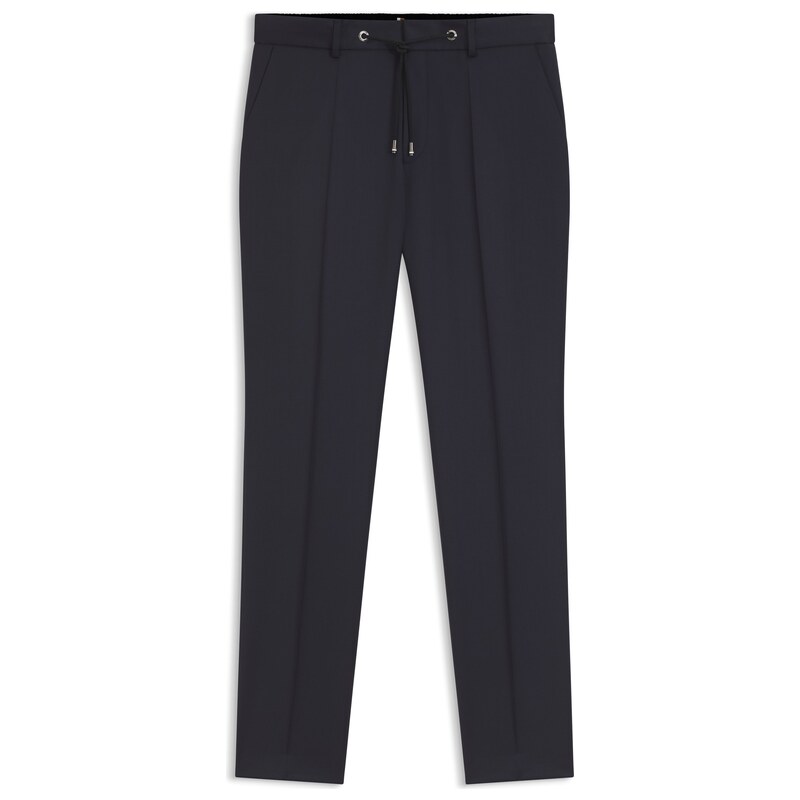 BOSS ONE Slim-fit trousers in virgin-wool serge