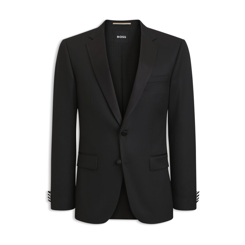 BOSS ONE Slim-fit tuxedo jacket in virgin-wool serge
