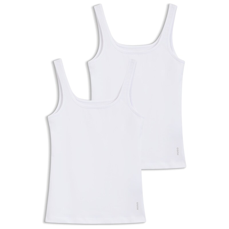 HUGO Two-pack of vests in stretch-cotton jersey