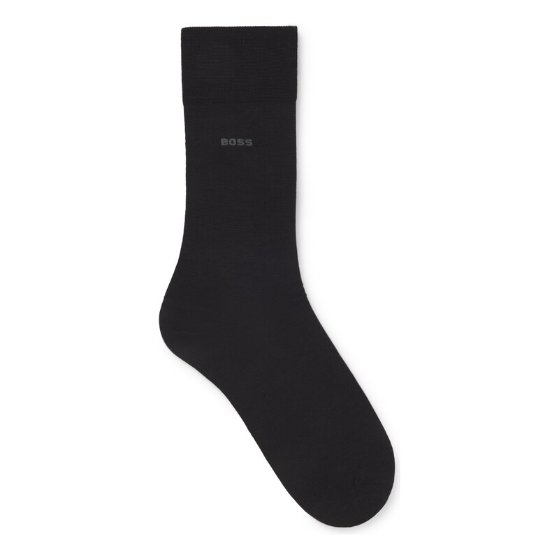 BOSS Regular-length logo socks in a wool blend