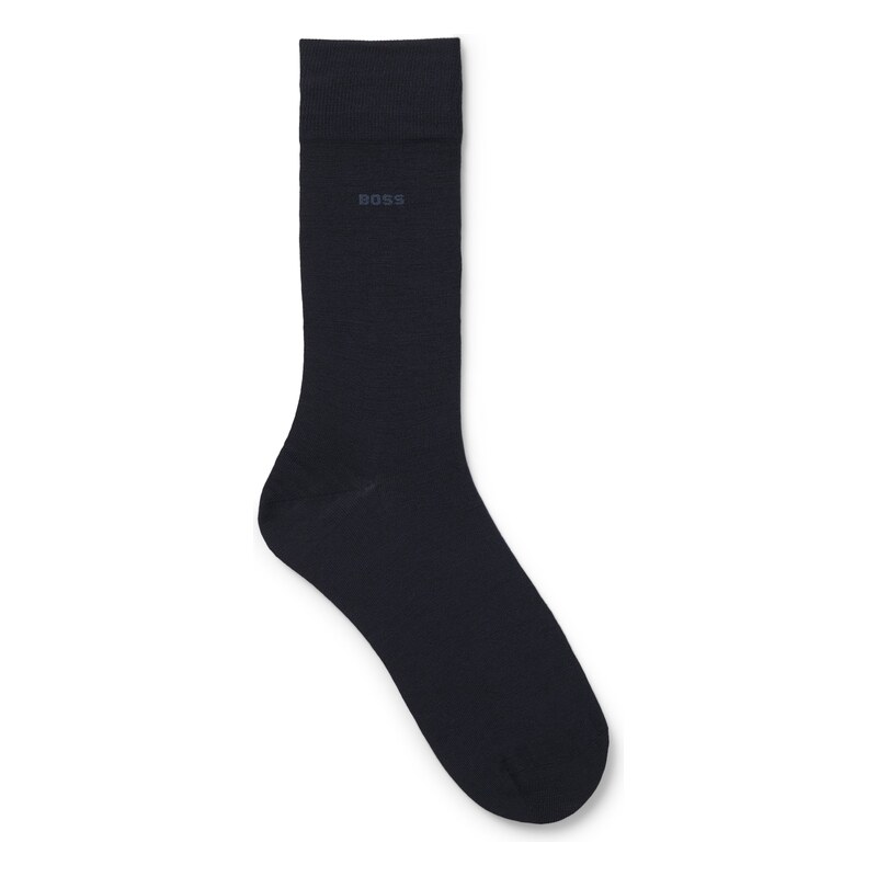 BOSS Regular-length logo socks in a wool blend