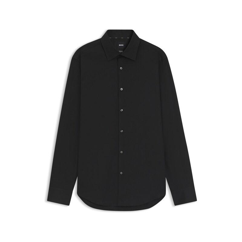 BOSS Regular-fit shirt in easy-iron stretch-cotton poplin