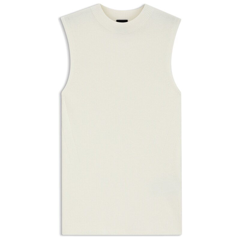 BOSS Ribbed-knit top with mock neckline