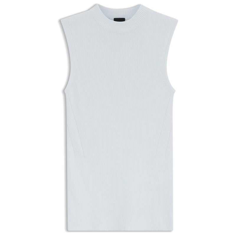 BOSS Ribbed-knit top with mock neckline