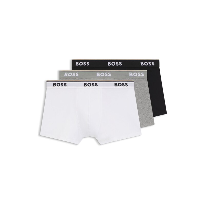 BOSS Stretch-cotton trunks with repeat logos