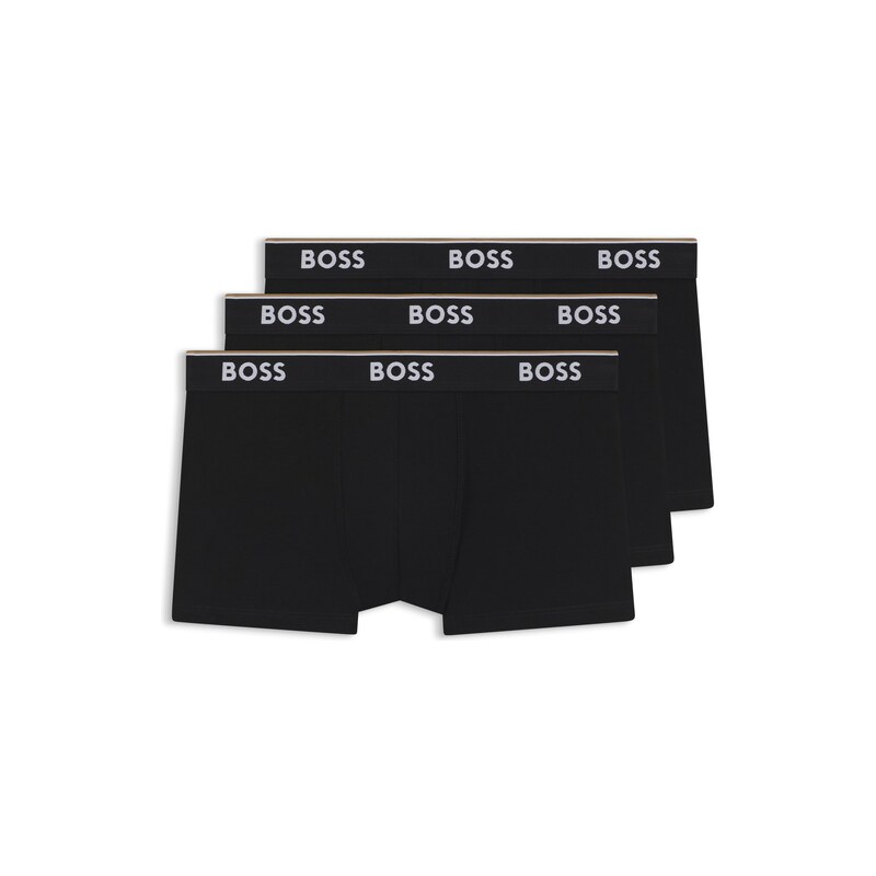 BOSS Stretch-cotton trunks with repeat logos