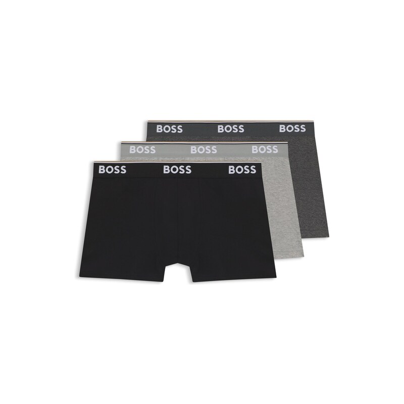 BOSS Stretch-cotton trunks with repeat logos