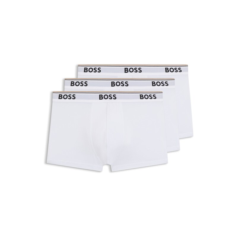 BOSS Stretch-cotton trunks with repeat logos