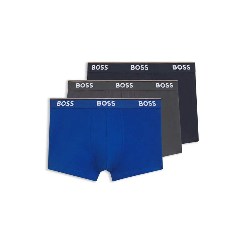 BOSS Stretch-cotton trunks with repeat logos