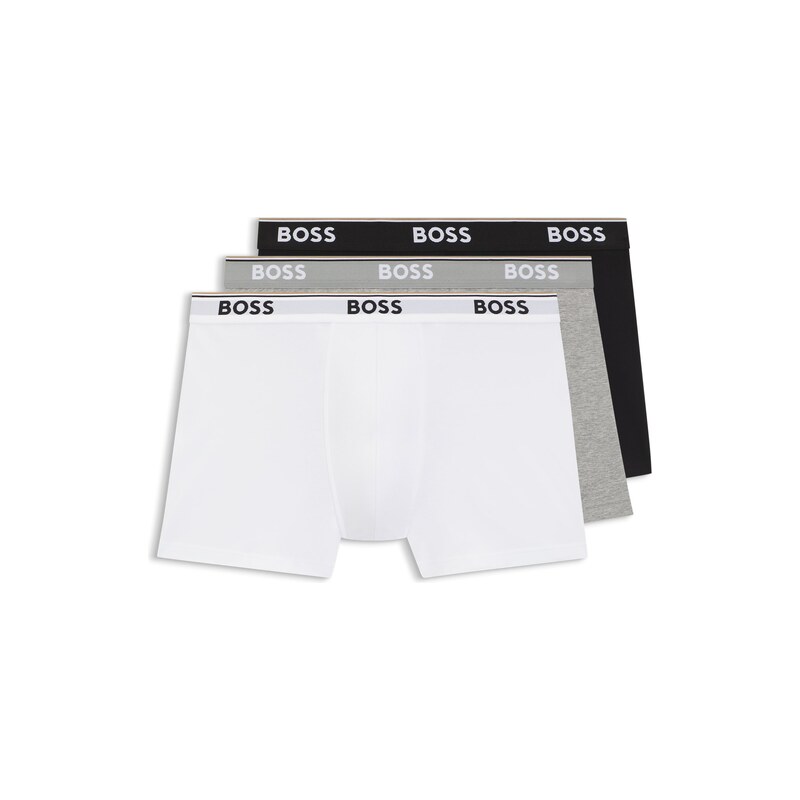 BOSS Three-pack of boxer briefs in stretch cotton