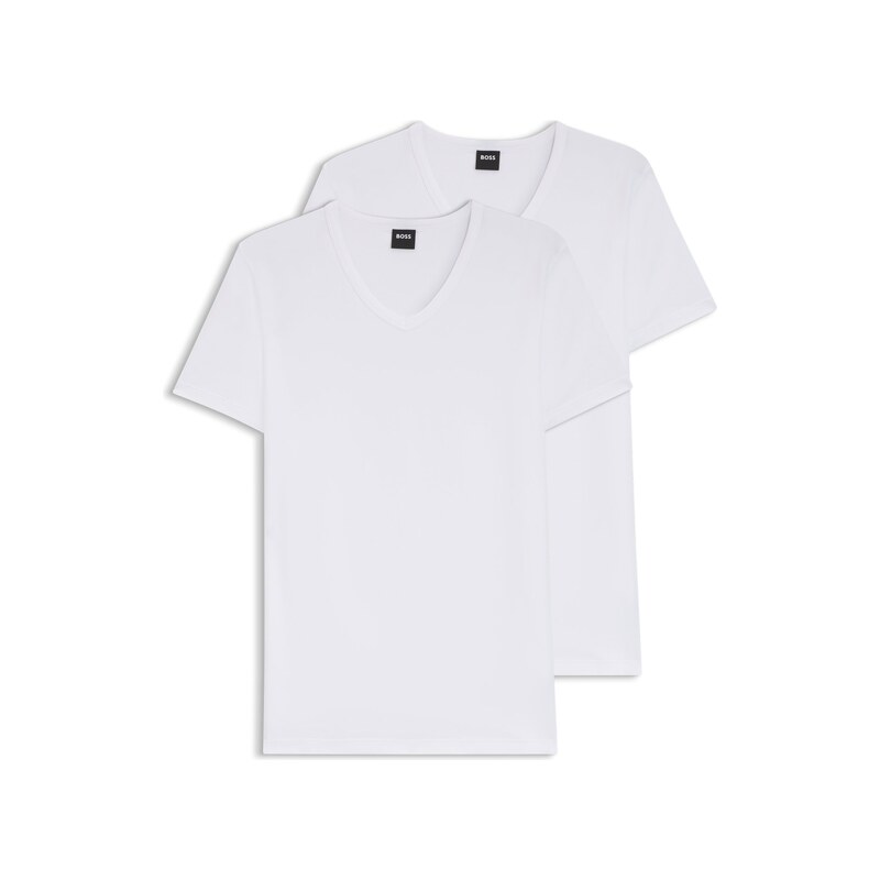 BOSS Two-pack of slim-fit stretch-cotton underwear T-shirts