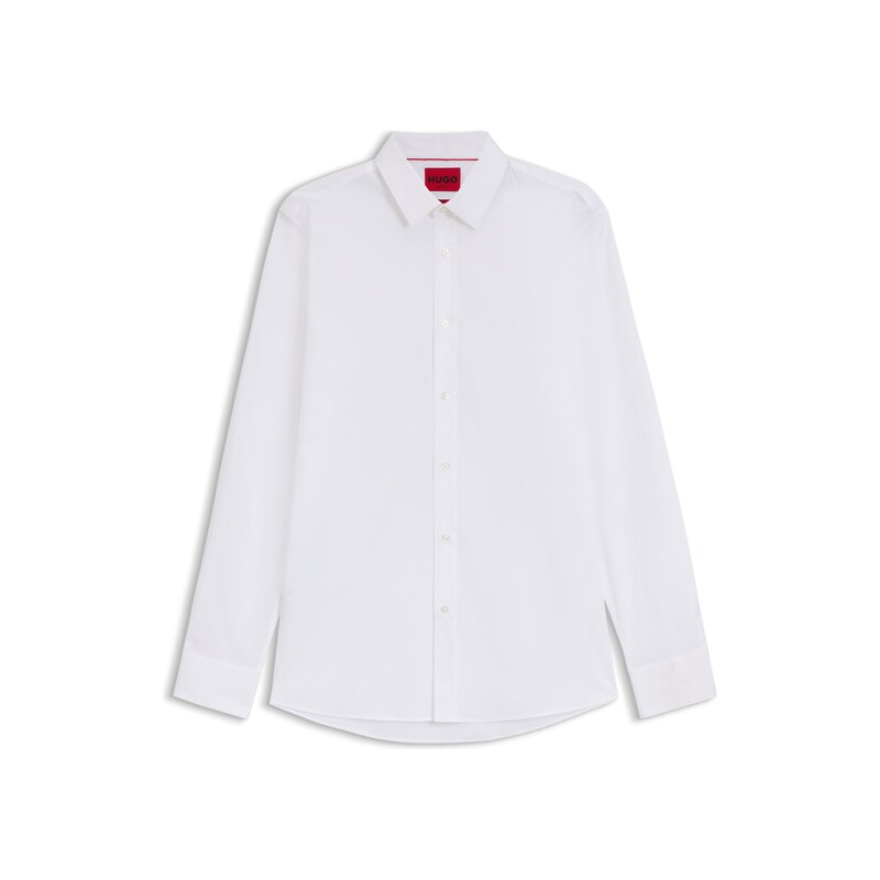 HUGO Extra-slim-fit shirt in stretch-cotton poplin