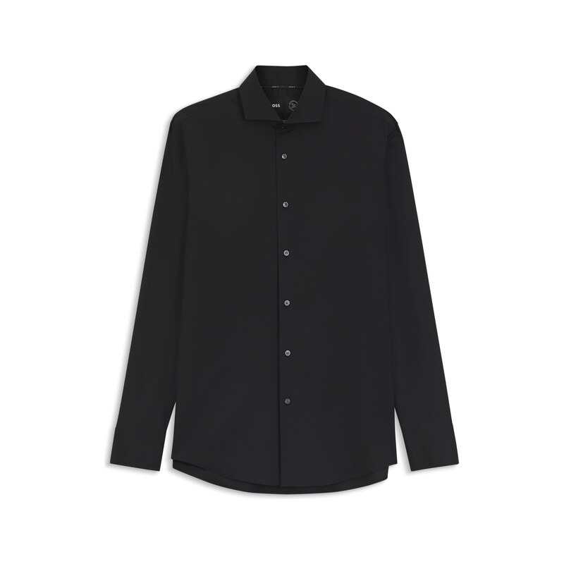 BOSS Slim-fit shirt in easy-iron cotton-blend poplin