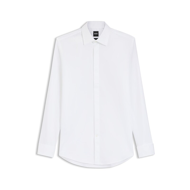 BOSS Slim-fit dress shirt in easy-iron stretch cotton