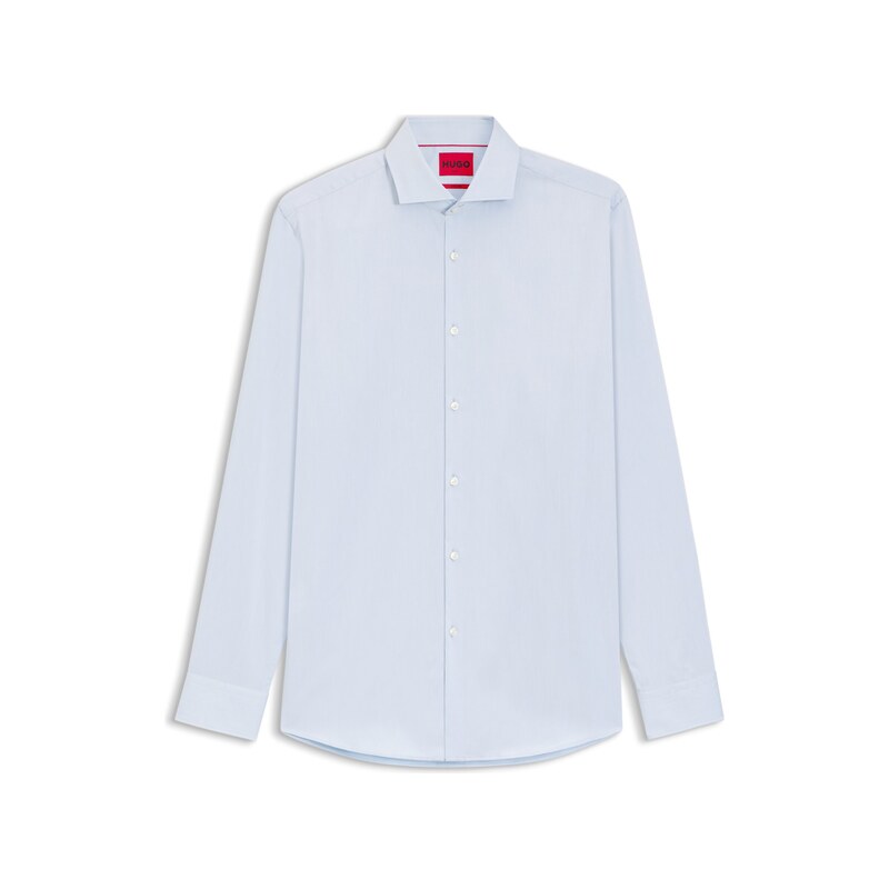 HUGO Slim-fit business shirt in striped cotton