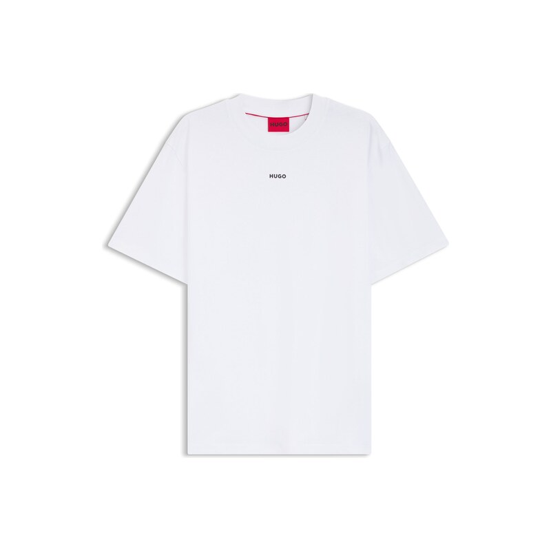 HUGO Relaxed-fit T-shirt with central logo detail