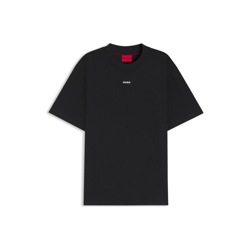 HUGO Relaxed-fit T-shirt with central logo detail