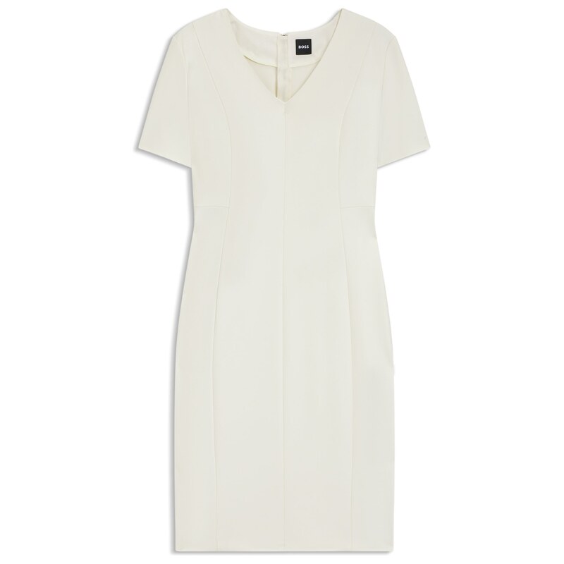 BOSS V-neck business dress with seam details