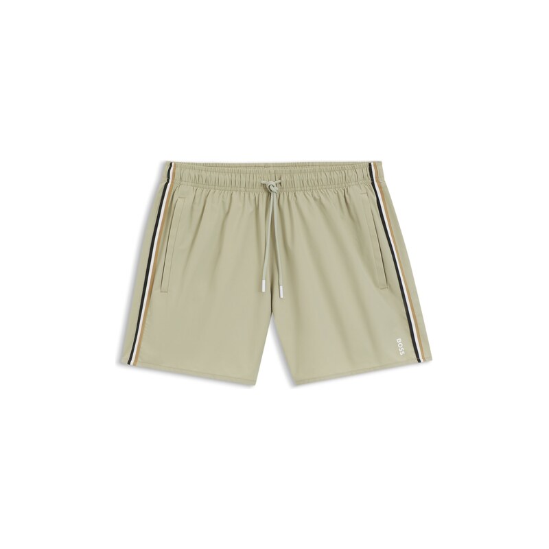 BOSS Swim shorts with signature stripe and logo