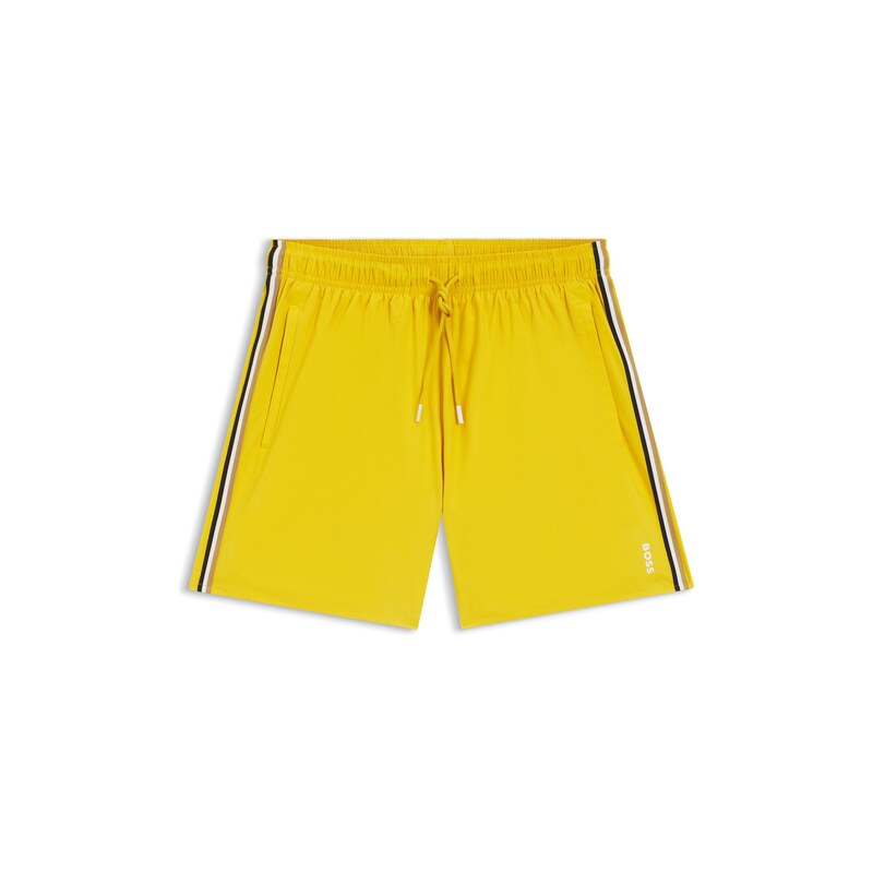 BOSS Swim shorts with signature stripe and logo