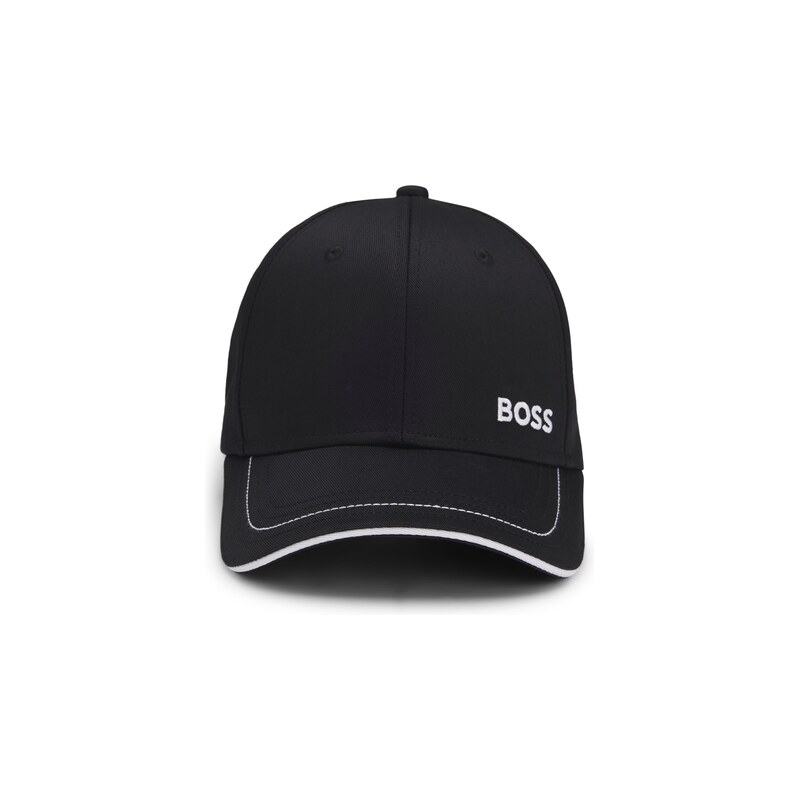 BOSS Cotton-twill cap with contrast trims and embroidered logo