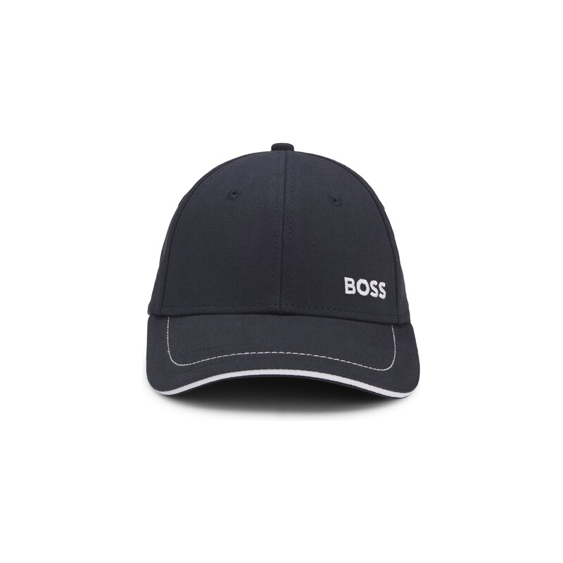 BOSS Cotton-twill cap with contrast trims and embroidered logo