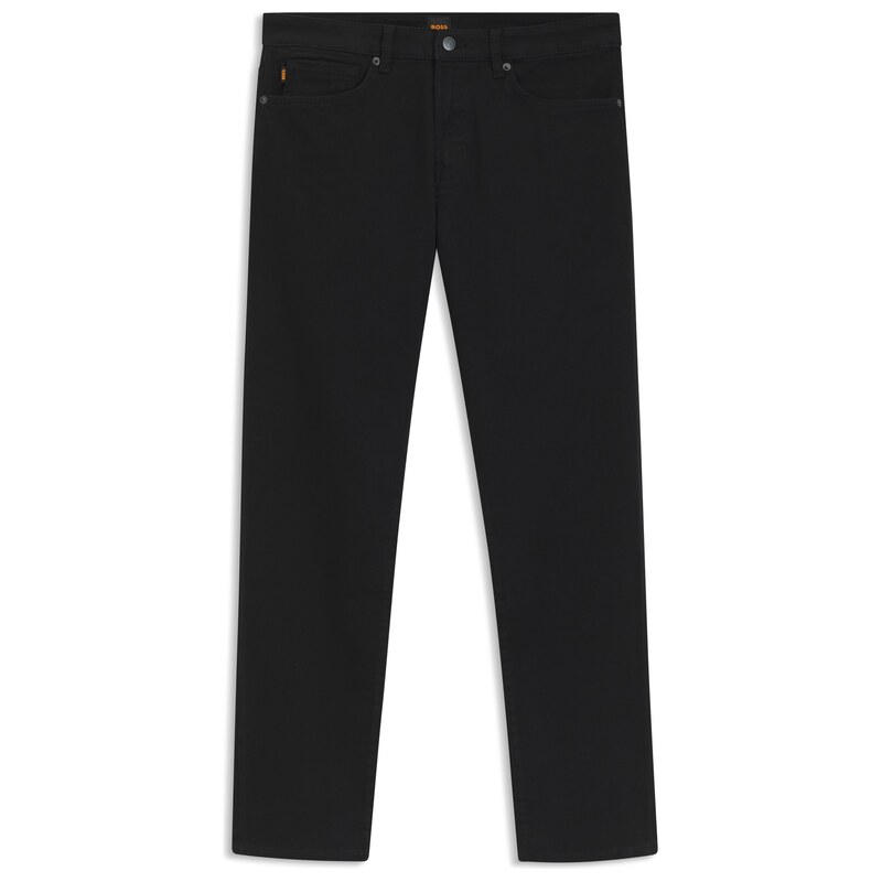 BOSS Maine Regular-fit jeans in stay-black comfort-stretch denim