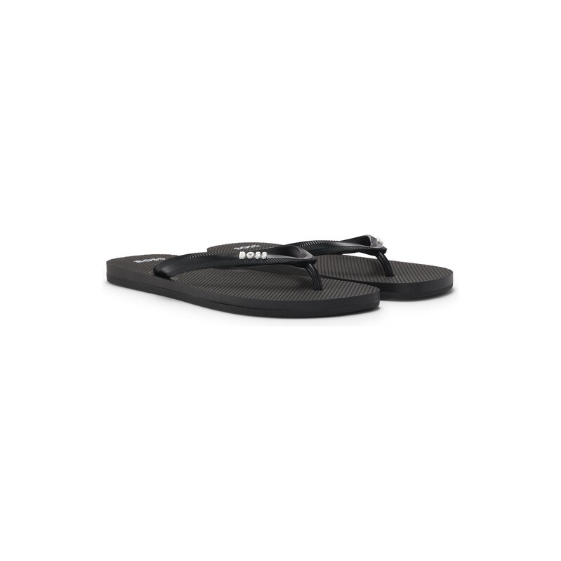 BOSS Italian-made flip-flops with contrast logo detail
