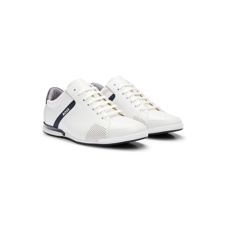 BOSS Leather trainers with odour-control lining