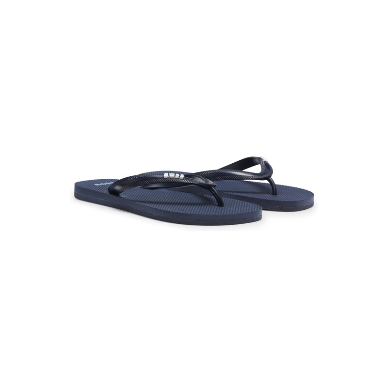 BOSS Italian-made flip-flops with contrast logo detail