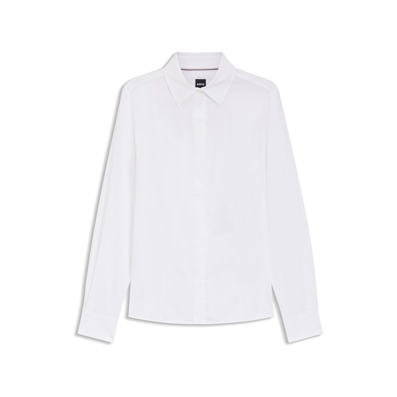 BOSS Regular-fit blouse in a cotton blend