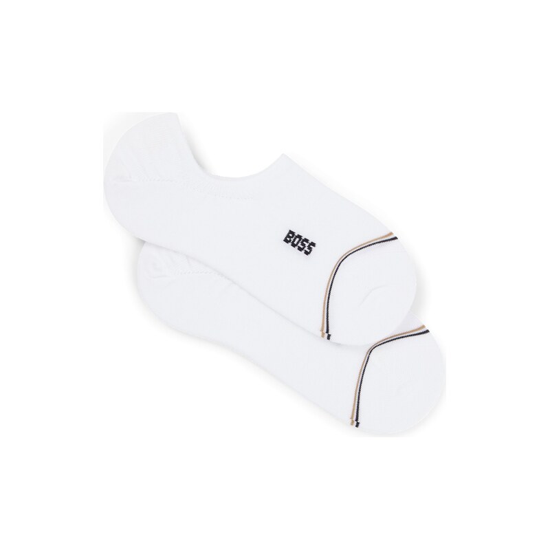 BOSS Two-pack of ankle-length socks with branding