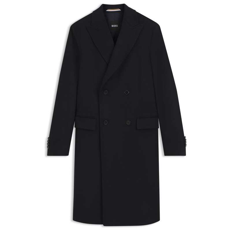 BOSS Double-breasted coat in wool and cashmere