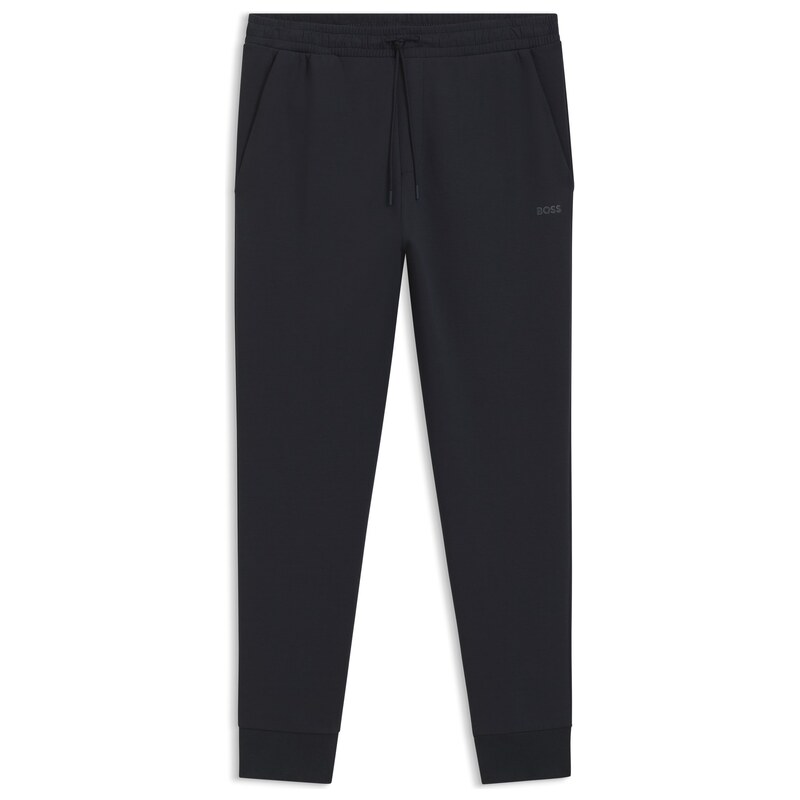 BOSS Stretch-cotton tracksuit bottoms with logo print